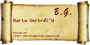 Barta Gertrúd névjegykártya
