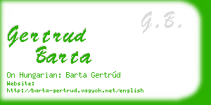 gertrud barta business card