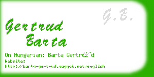 gertrud barta business card